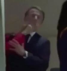 Macron slapped by his wife Blank Meme Template