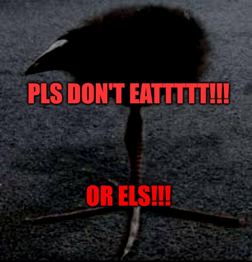 don't put a finger on the one leg bird Blank Meme Template