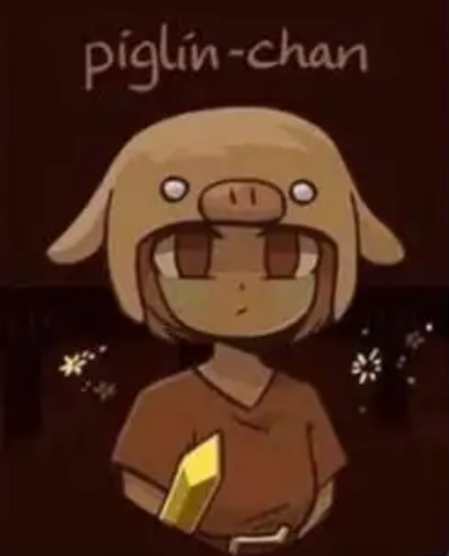 High Quality Piglin-chan Blank Meme Template