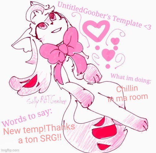 Thank You!!! | Chillin in ma room; New temp!Thanks a ton SRG!! | image tagged in untitledgoober's announcement temp | made w/ Imgflip meme maker
