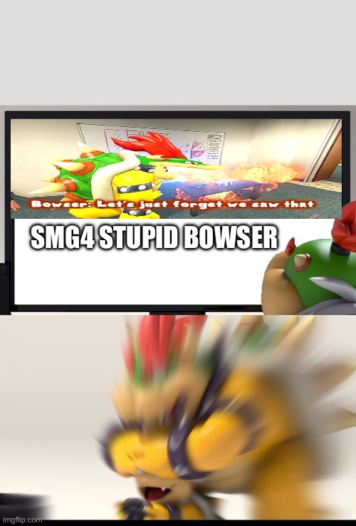 Junior noooo | SMG4 STUPID BOWSER | image tagged in nintendo switch parental controls,smg4,bowser | made w/ Imgflip meme maker