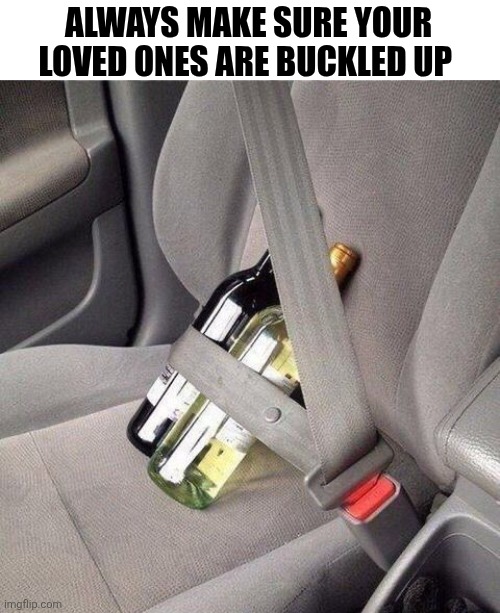 Always Make Sure Your Loved Ones Are Buckled Up | ALWAYS MAKE SURE YOUR LOVED ONES ARE BUCKLED UP | made w/ Imgflip meme maker