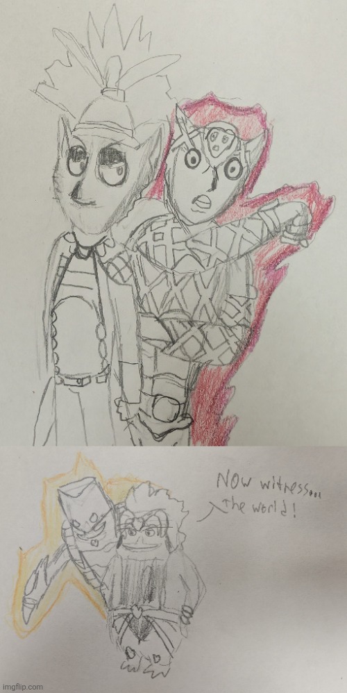 I had a dream where King Julian was a stand user so I drew these | made w/ Imgflip meme maker