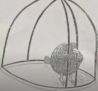 Self-imprisoned bird Blank Meme Template