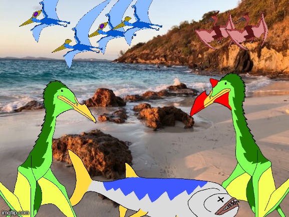 Pterosaur Shores.mp3 | image tagged in isla phanero,paleoverse,eoiverse | made w/ Imgflip meme maker