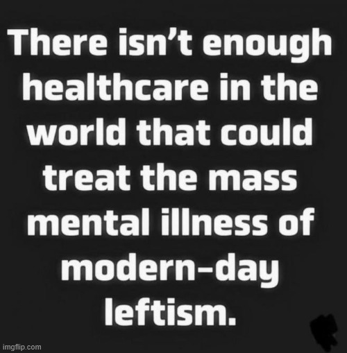 Not enough healthcare in the world to tackle the mental disorder of the left | image tagged in political,reposts | made w/ Imgflip meme maker