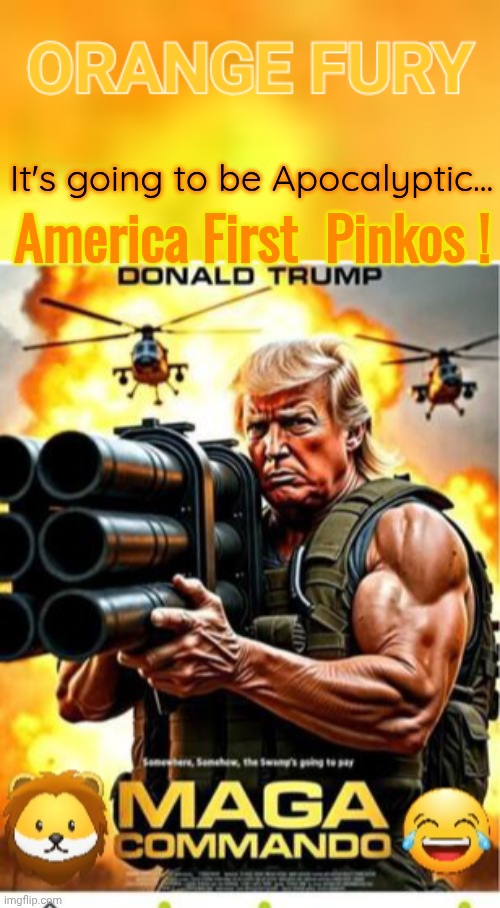 Orange Fury action movie poster Blank Meme Template