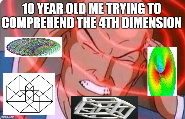 4th dimensional tessarect | 10 YEAR OLD ME TRYING TO COMPREHEND THE 4TH DIMENSION | image tagged in xmen thiking | made w/ Imgflip meme maker