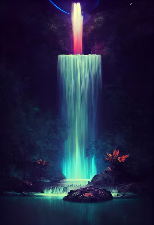Candle Falls | image tagged in waterfall,optical illusion,candle,surrealism,art,aesthetic | made w/ Imgflip meme maker