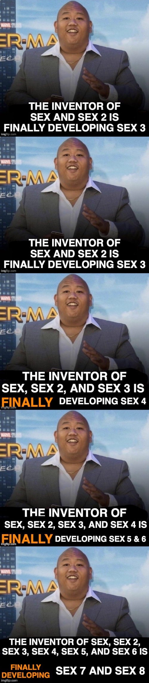 The Sex Saga | image tagged in sex 3,sex 4,sex 5/6,sex 7/8 | made w/ Imgflip meme maker