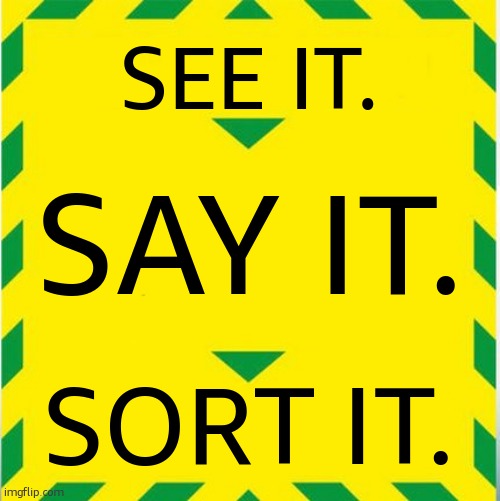 UK Covid Slogan | SEE IT. SAY IT. SORT IT. | image tagged in uk covid slogan | made w/ Imgflip meme maker
