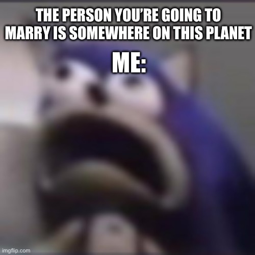 distress | THE PERSON YOU’RE GOING TO MARRY IS SOMEWHERE ON THIS PLANET; ME: | image tagged in distress | made w/ Imgflip meme maker