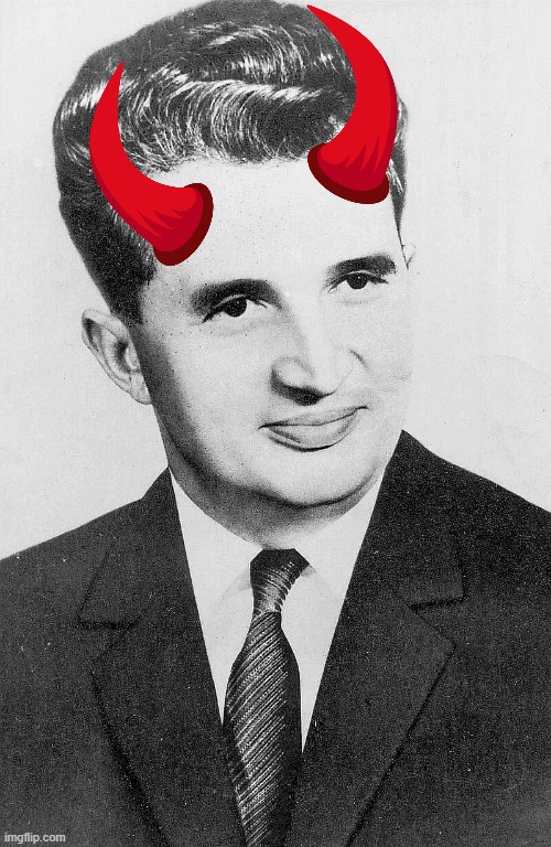 romanian devil | image tagged in romania,devil,communism | made w/ Imgflip meme maker