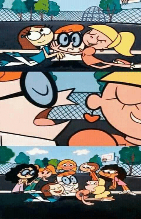Dexter whispering Blank Meme Template