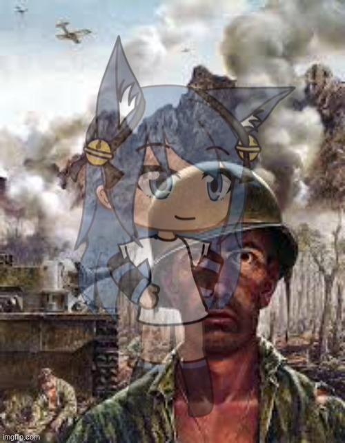 Traumatized soldier | image tagged in traumatized soldier | made w/ Imgflip meme maker