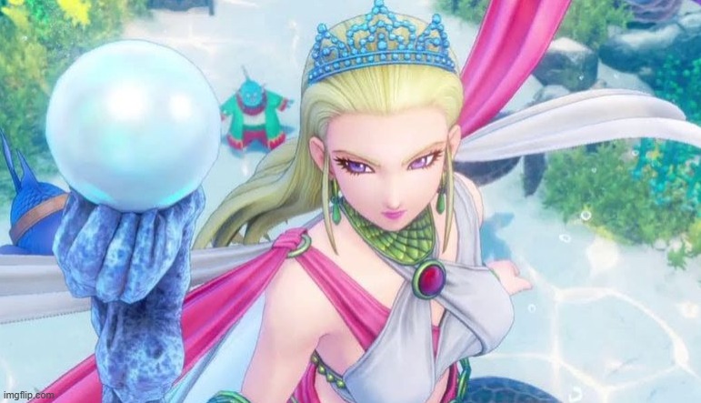 queen marina | image tagged in queen marina,gaming,video games,dragon quest,jrpgs,the little mermaid | made w/ Imgflip meme maker