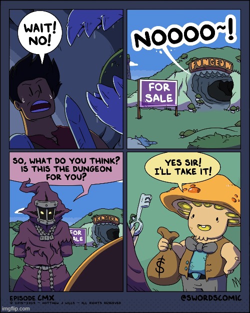 image tagged in swords,dungeon,fungi,fun,broker,mushroom | made w/ Imgflip meme maker