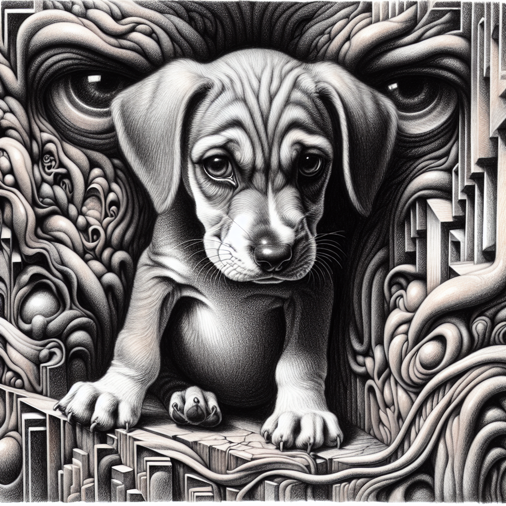 a sad puppy with evil in its eye Blank Meme Template