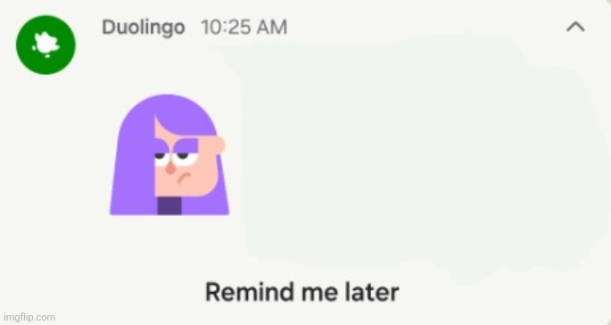 High Quality Lily reminder notif Blank Meme Template
