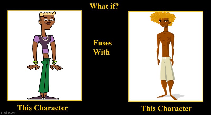 Bowie Jones Fuses With Broseph Sharp | image tagged in what if fuses,stoked,broseph,bowie,total drama,total drama island | made w/ Imgflip meme maker