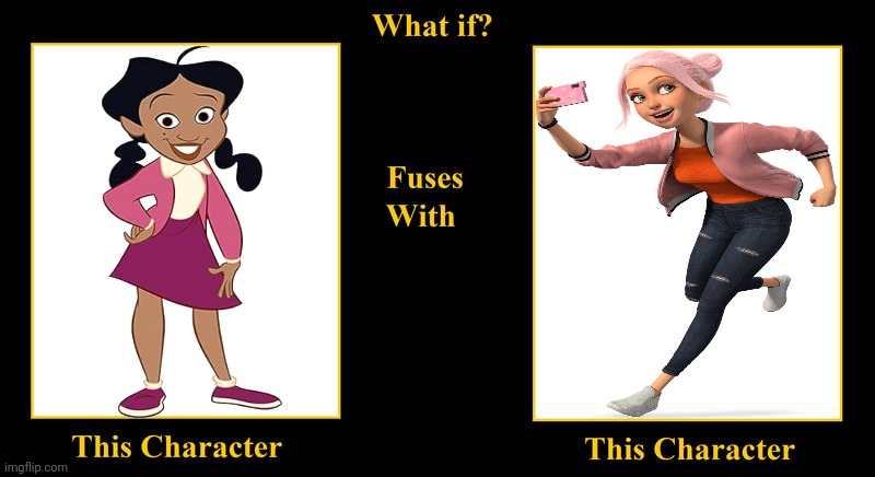 Penny Proud Fuses With Brooklynn Morton | image tagged in what if fuses,brooklynn,penny proud,jurassic world,pink,main females | made w/ Imgflip meme maker