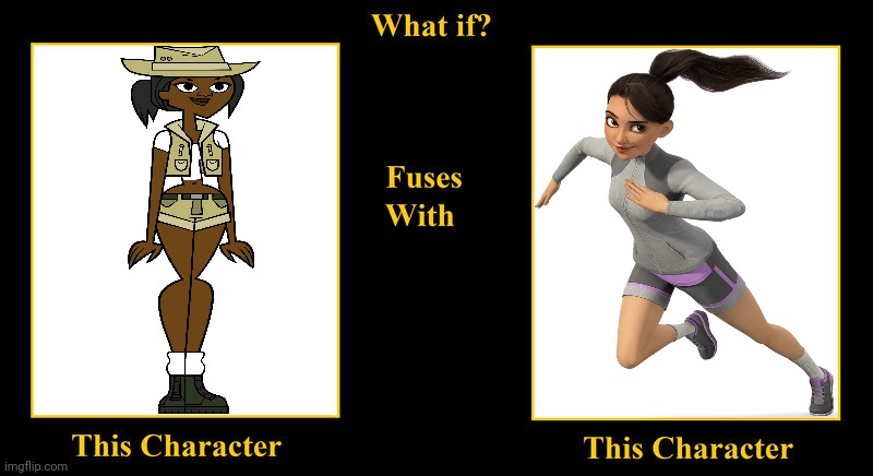 Jasmine Erwyn Fuses With Yaz Fadoula | image tagged in what if fuses,total drama,jurassic world,yasmina fadoula,yaz,yasmina | made w/ Imgflip meme maker