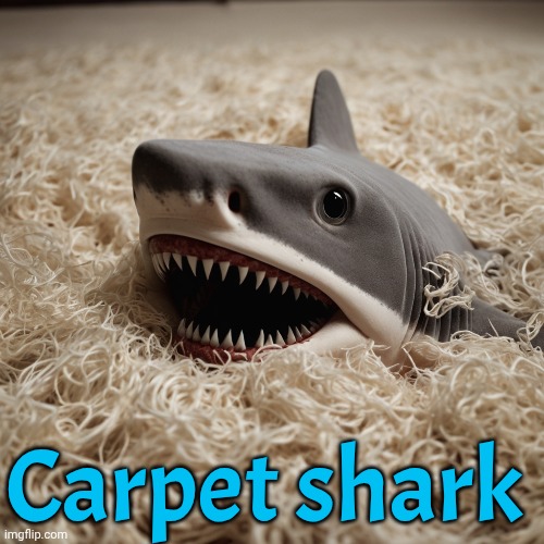 Just when you thought it was safe in your living room. | Carpet shark | image tagged in carpet shark ai,animal,fish,sea life,punny | made w/ Imgflip meme maker