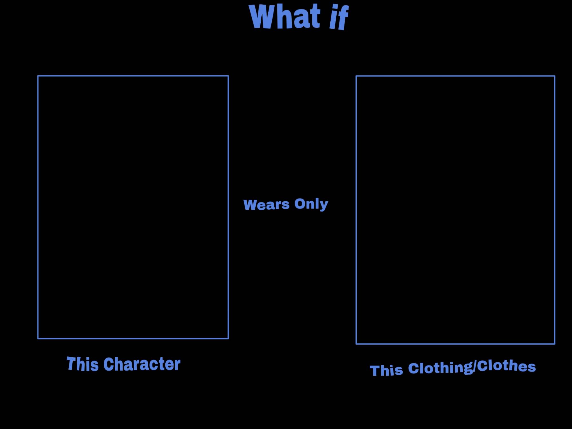 What if this character wears only this clothing Blank Meme Template