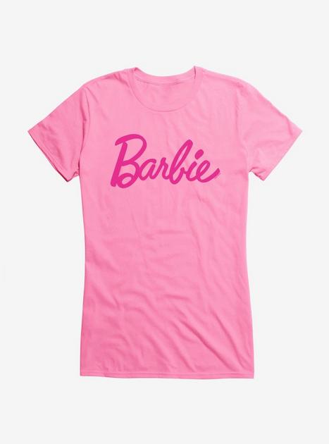 Barbie Classic Pink Script Girls T-Shirt | Hot Topic Blank Meme Template