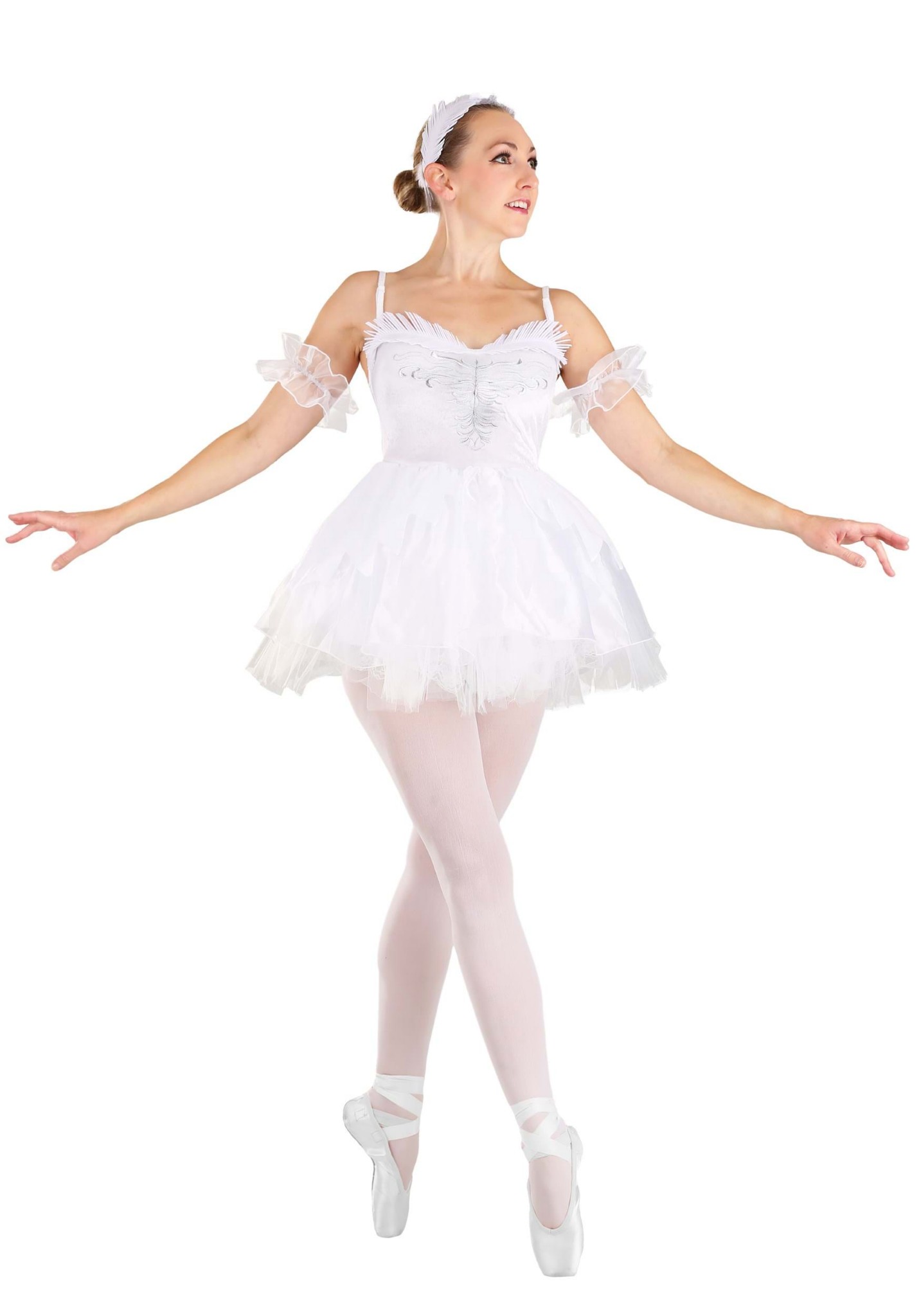 Women's White Swan Costume | Adult | Womens | M | White | Fun Co Blank Meme Template