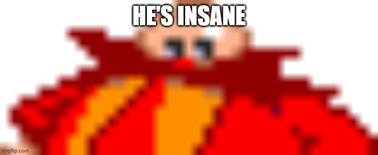 HE'S INSANE | made w/ Imgflip meme maker