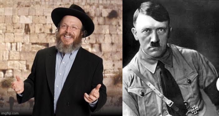 image tagged in jewish guy,adolf hitler | made w/ Imgflip meme maker