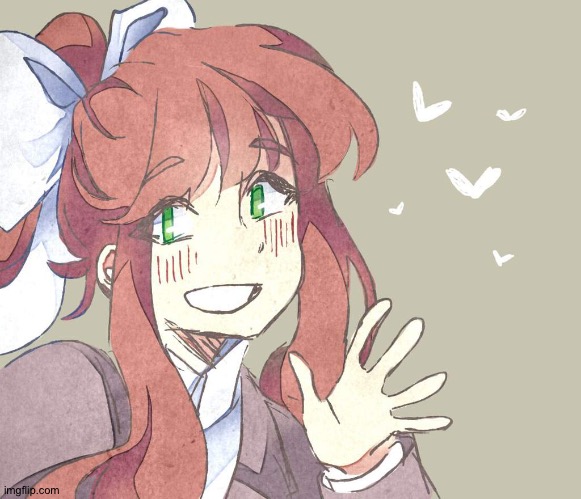 Monika. Monika. Monika. | image tagged in monika monika monika | made w/ Imgflip meme maker