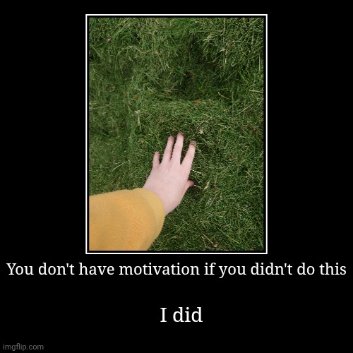 Ok | You don't have motivation if you didn't do this | I did | image tagged in funny,demotivationals | made w/ Imgflip demotivational maker
