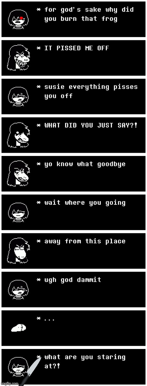 if kris deltarune was in undertale | image tagged in undertale,deltarune | made w/ Imgflip meme maker