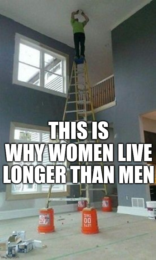 This Is Why Women Live Longer Than Men | THIS IS WHY WOMEN LIVE LONGER THAN MEN | image tagged in chrisjoines1 | made w/ Imgflip meme maker