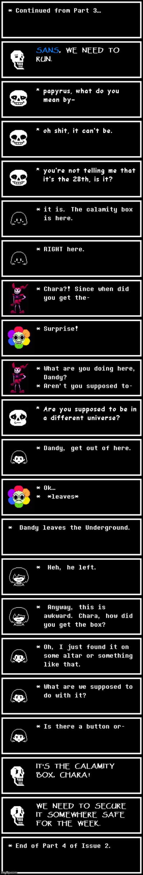 Spinel and Kris (Issue 2, Part 4): NOW INTRODUCING DANDY AND CHARA! | made w/ Imgflip meme maker