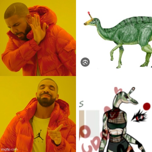 heck yea | image tagged in memes,drake hotline bling,dinosaurs | made w/ Imgflip meme maker