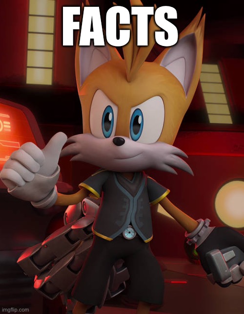 Tails nine thumbs up | FACTS | image tagged in tails nine thumbs up | made w/ Imgflip meme maker