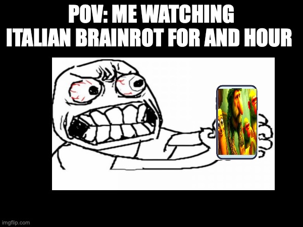 italian brainrot | POV: ME WATCHING ITALIAN BRAINROT FOR AND HOUR | image tagged in memes | made w/ Imgflip meme maker