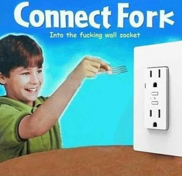 connect fork Blank Meme Template