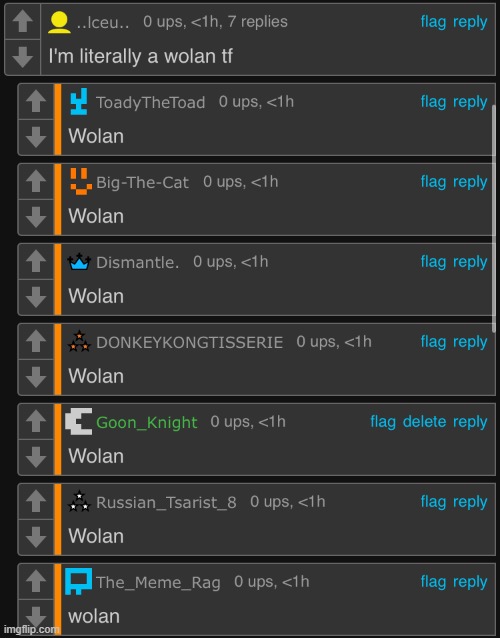 Wolan | image tagged in wolan | made w/ Imgflip meme maker