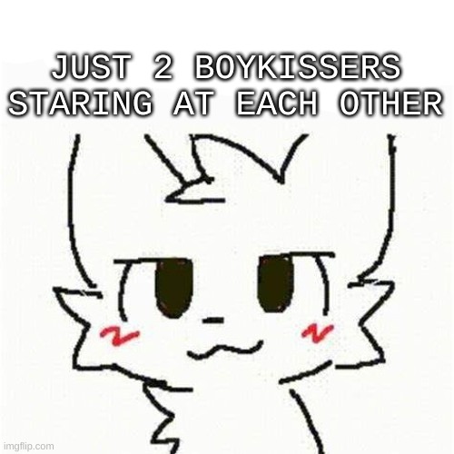 X3 | JUST 2 BOYKISSERS STARING AT EACH OTHER | image tagged in boykisser | made w/ Imgflip meme maker