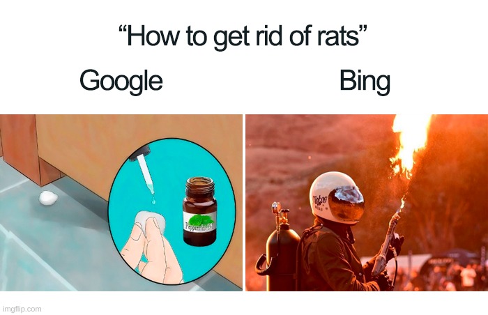 google vs bing | image tagged in google | made w/ Imgflip meme maker