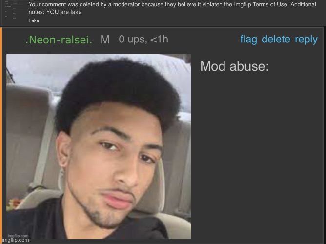 This was Memeus btw | image tagged in mod abuse | made w/ Imgflip meme maker