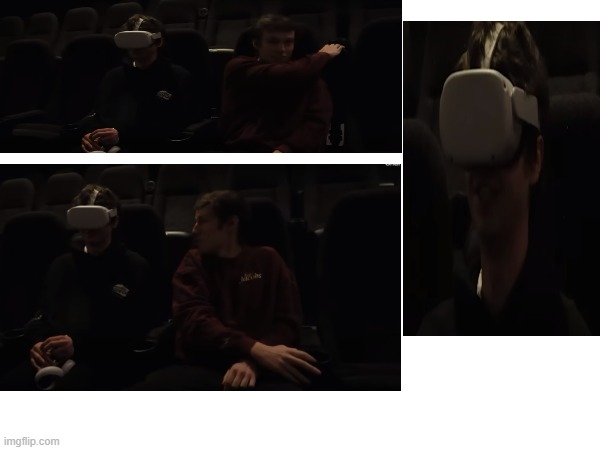 Karl and Nolan in a movie theater | image tagged in mr beast,memes,funny | made w/ Imgflip meme maker