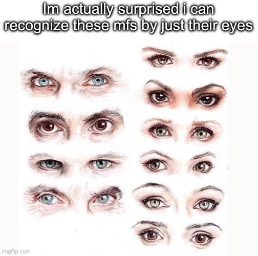Im actually surprised i can recognize these mfs by just their eyes | made w/ Imgflip meme maker