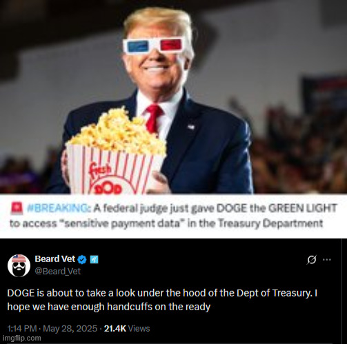 Popcorn time | image tagged in popcorn time,doge,can audit treasury | made w/ Imgflip meme maker