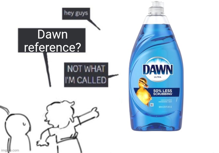 Hey Guys - NOT WHAT I'M CALLED | Dawn reference? | image tagged in hey guys - not what i'm called | made w/ Imgflip meme maker