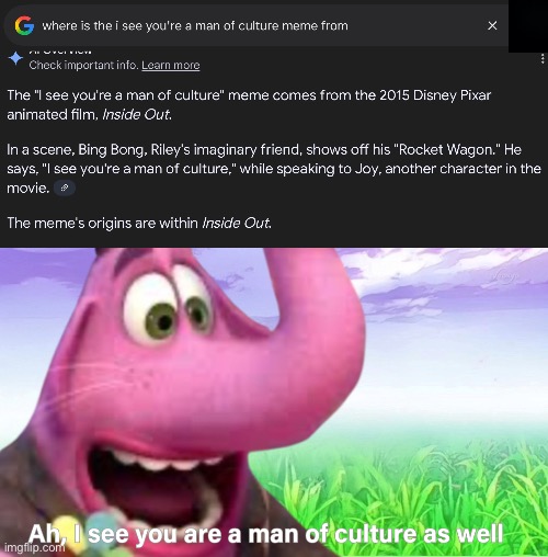 Ai is definitely taking over the world | image tagged in google,ah i see you are a man of culture as well,fun,memes | made w/ Imgflip meme maker